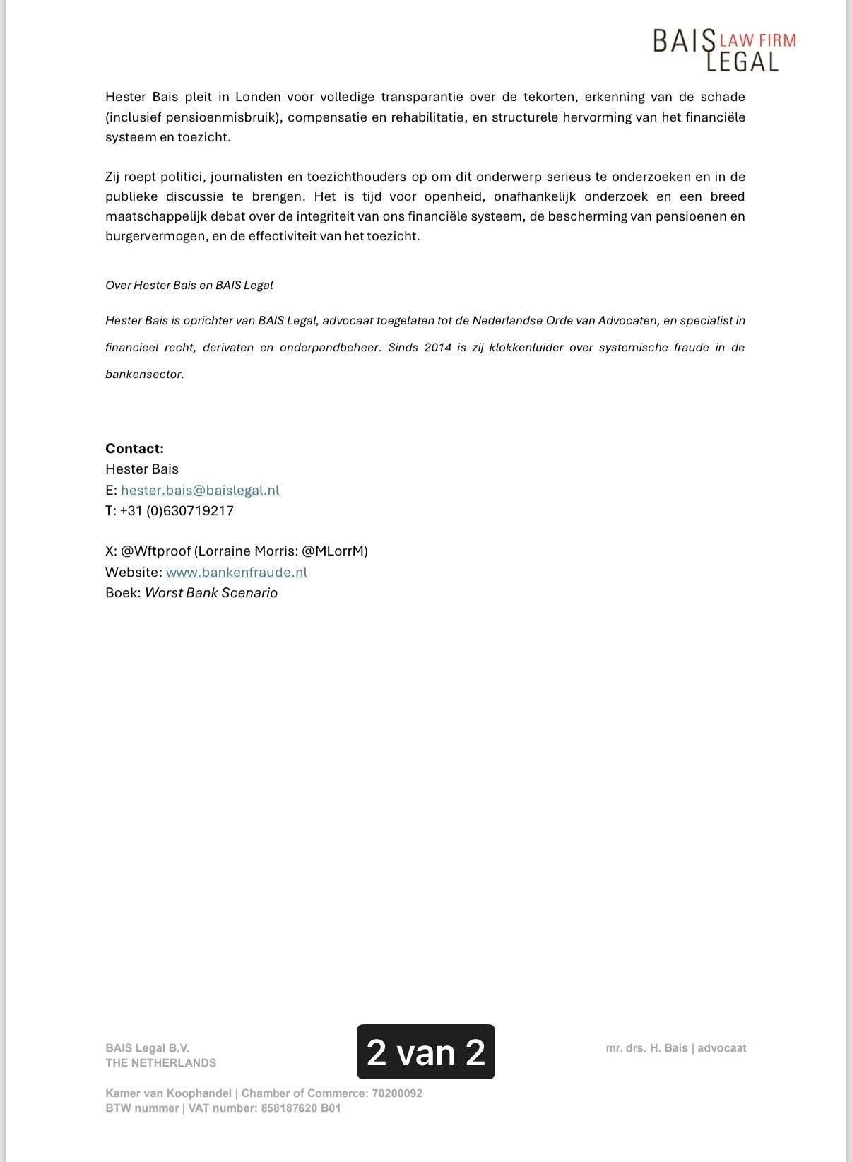 persbericht Bais 2